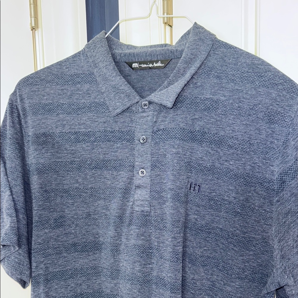 Travis Mathew Lightweight Blue Polo Shirt - Picture 2 of 3